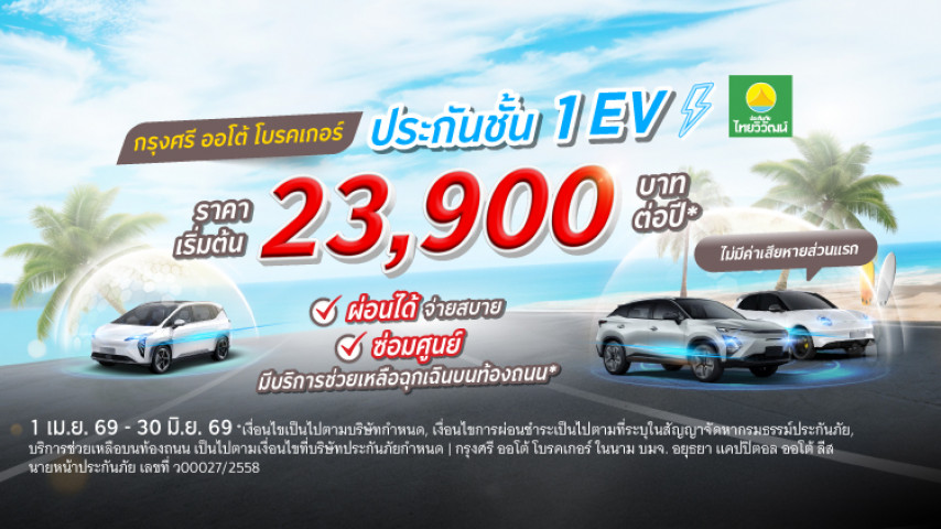 ประกันชั้น 1 EV โดยบริษัท ประกันภัยไทยวิวัฒน์ จำกัด (มหาชน)